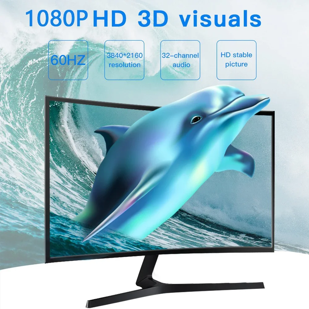 【Быстрая доставка】0,5 м/1 м/1,5 м/3 м/5 м HDMI-кабель HD 4K 1080P HDMI-HDMI высокоскоростной HDMI-адаптер для Lcd Dvd HDTV Ps3 Mytv