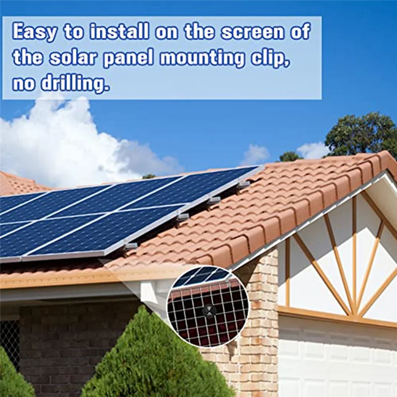 100 упаковок зажимов для защиты солнечных панелей, крепеж для забора из нержавеющей стали, комплект рулонов защиты животных для солнечной панели