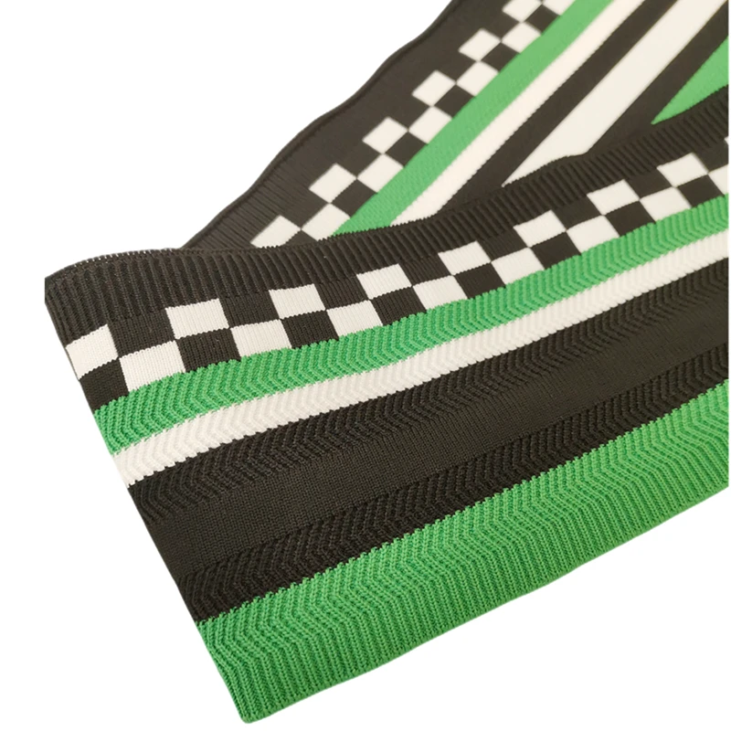 JIETAI-Square Jacquard Rib Fabric for Sewing,DIY Cloth Accessories,Waistband, Knitted Imitation Nylon Tissu, Quilting, Cuff