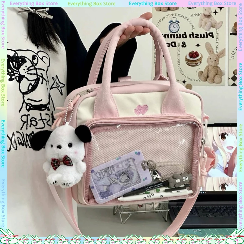 بلون أنيمي حقيبة ساعي اليابانية سعة كبيرة حقيبة كتف متعددة الاستخدامات اتجاهين السلع شارة Itabag دمية حقيبة #1