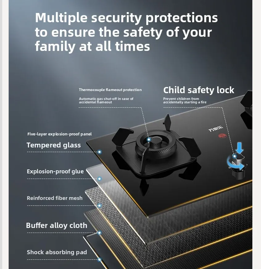 

Газовая плита Vanward для дома и кухни, работающая на природном газе и сжиженном газе, с высокой эффективностью LDD