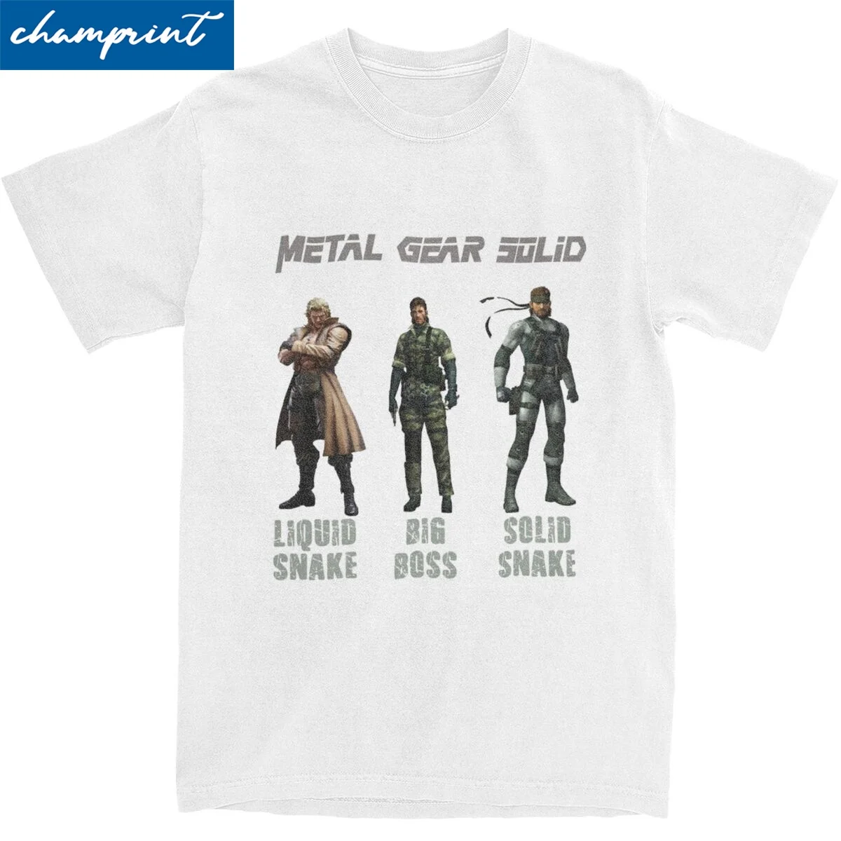 Metal Gear Solid Tshirt Men's Cotton Clothes Harajuku MGS Crewneck Short Sleeve