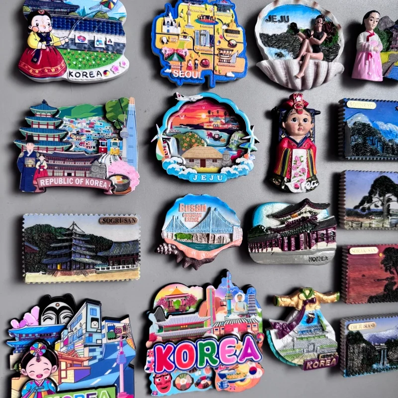 Korea Fridge Magnets Seoul Jeju BUSAN SOGRI-San South Korea Tourist Souvenir Collections