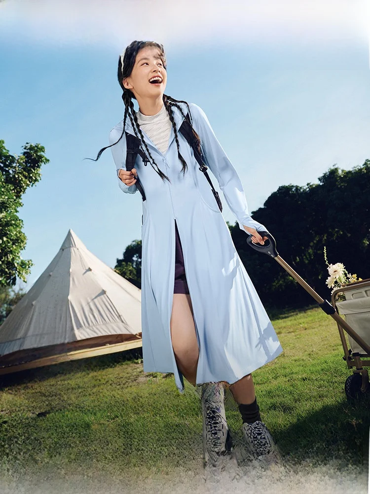 

Banana Le Long UV Protection Clothing Women's AL902 New Breathable Ice Silk Cool Feeling Sunscreen Skirt Outerwear Full Bod...