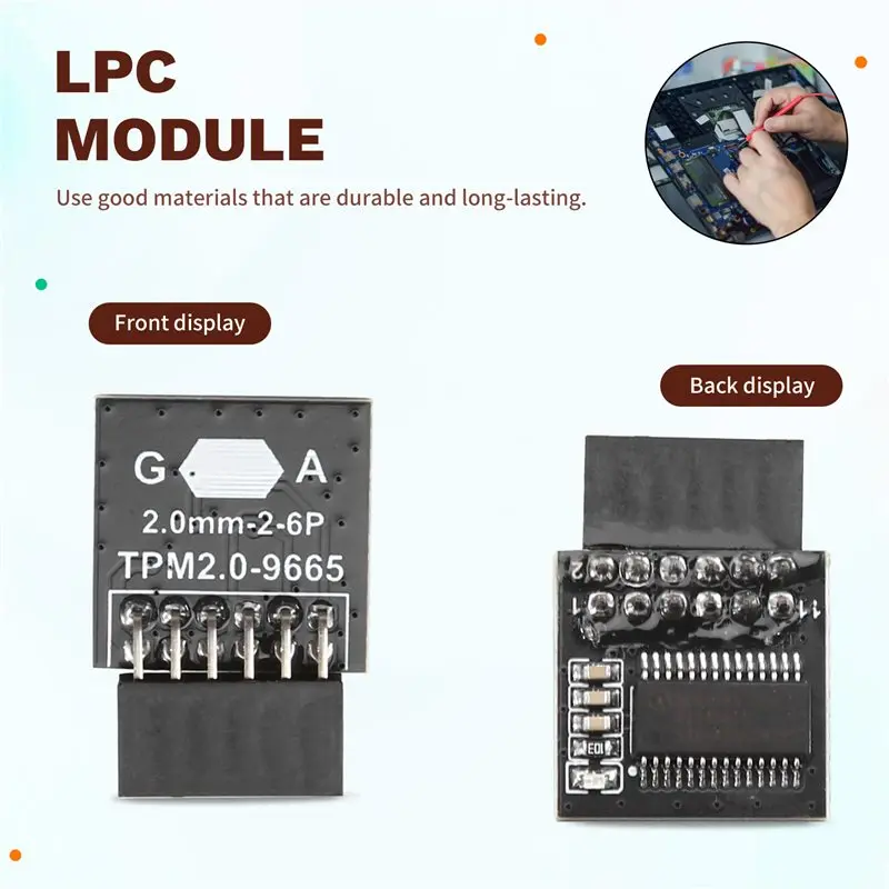 

For Win11 Compatible For Gigabyte 12 Pin LPC Tpm TPM2.0 Security Module For Gigabyte Motherboard