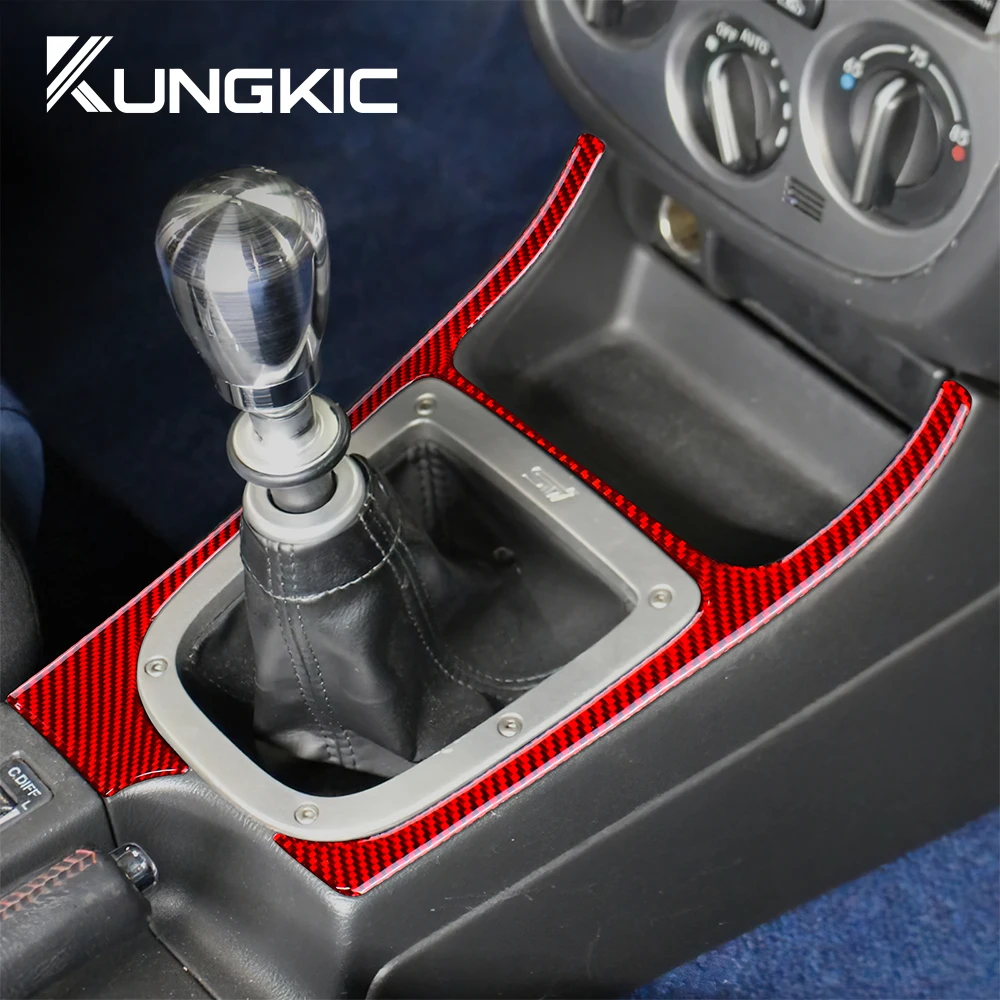 

Car Gear Shift Panel Cover Soft Carbon Fiber Sticker for Subaru Impreza WRX STI 2002-2004 Manual Interior Trim Accessories Kit