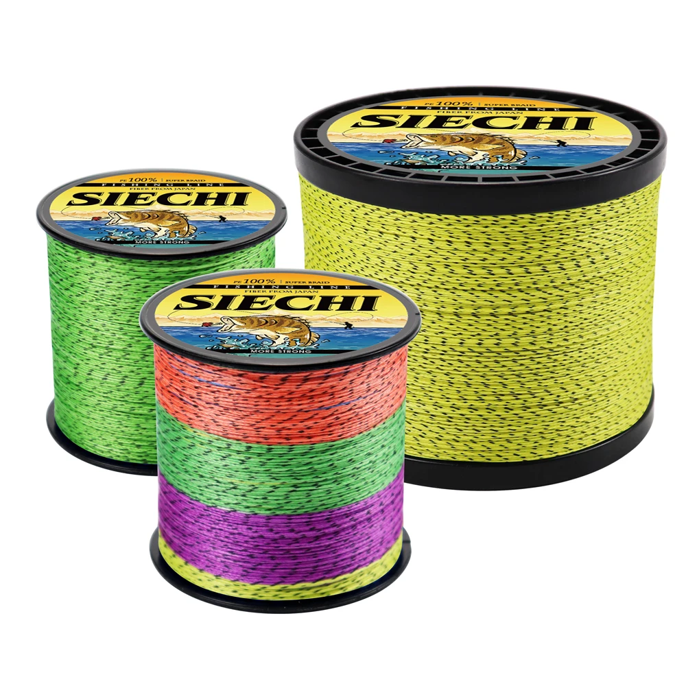 SIECHI Japan 4 Stränge geflochtene Angelschnur 1000 m 300 m Multifilament gesprenkelter PE-Draht Fliege Meer Salzwasser Süßwasser Pesca – Detail 13
