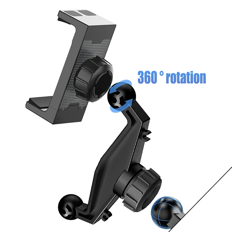 Dual Ball Head Car Holder With 360 Rotation Base Mount Mobile Phone Navigation Support Accessories For Auto Center Console