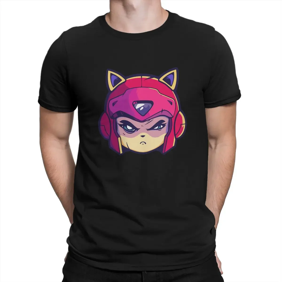 Samurai Pizza Cats Girl Cats T Shirt Harajuku Homme Men's Tshirt Polyester Men Tops