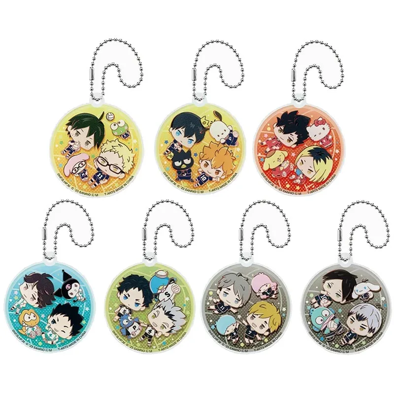 

Japanese Genuine Gacha Scale Model Haikyuu Sanrio Hinata Shoyo Pochacco Kuromi Cute Pendant Action Figure Toys