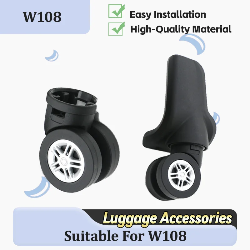 

For W108 Premium Replacement Wheels 360 Luggage Wheel Set Ensures a Quiet and Ultra-smooth Rolling Experience