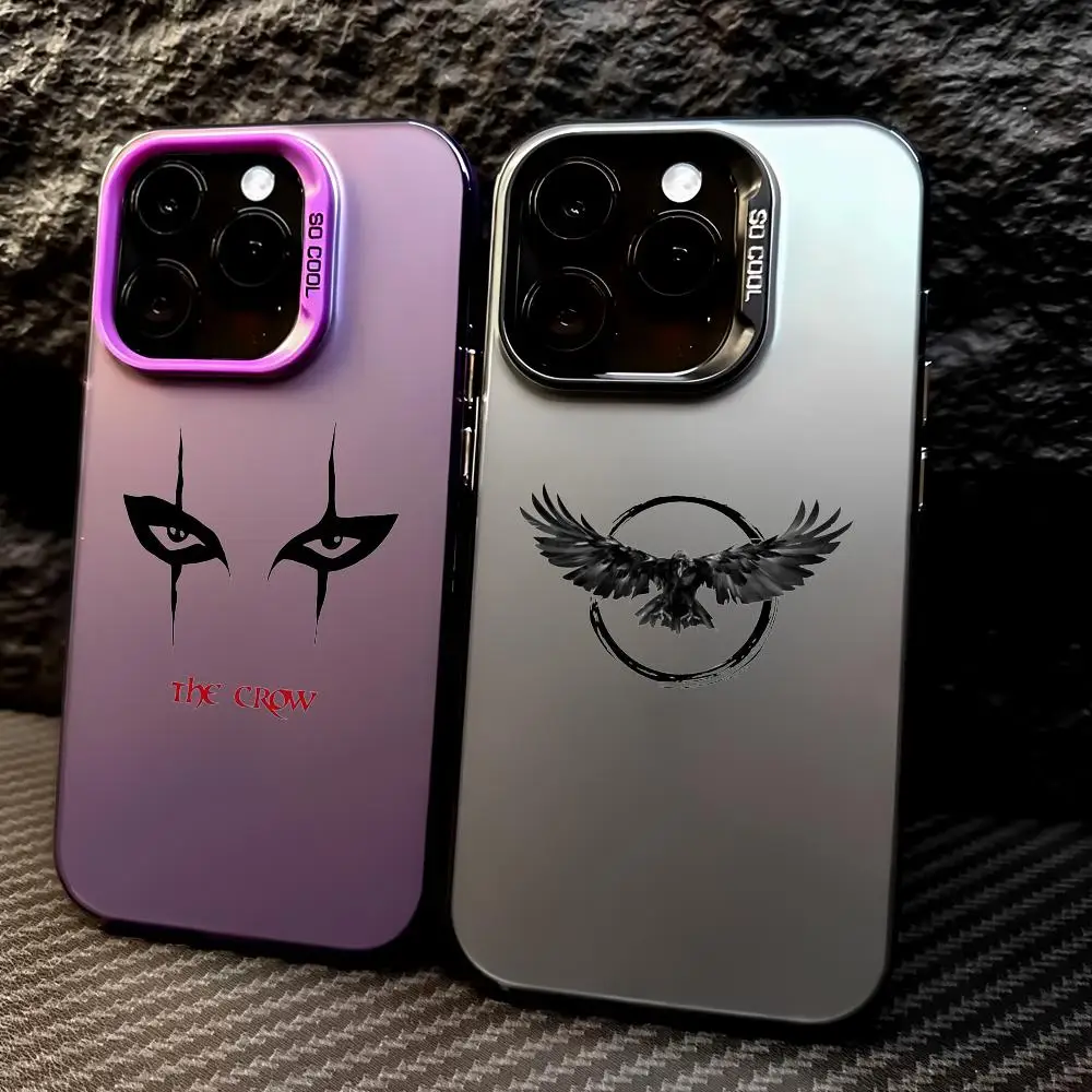 

The C-Crow Movie Phone Case For iPhone 17 16 15 14 13 12 11 Pro Max Air Colorful Matte Laser Aurora Shockproof