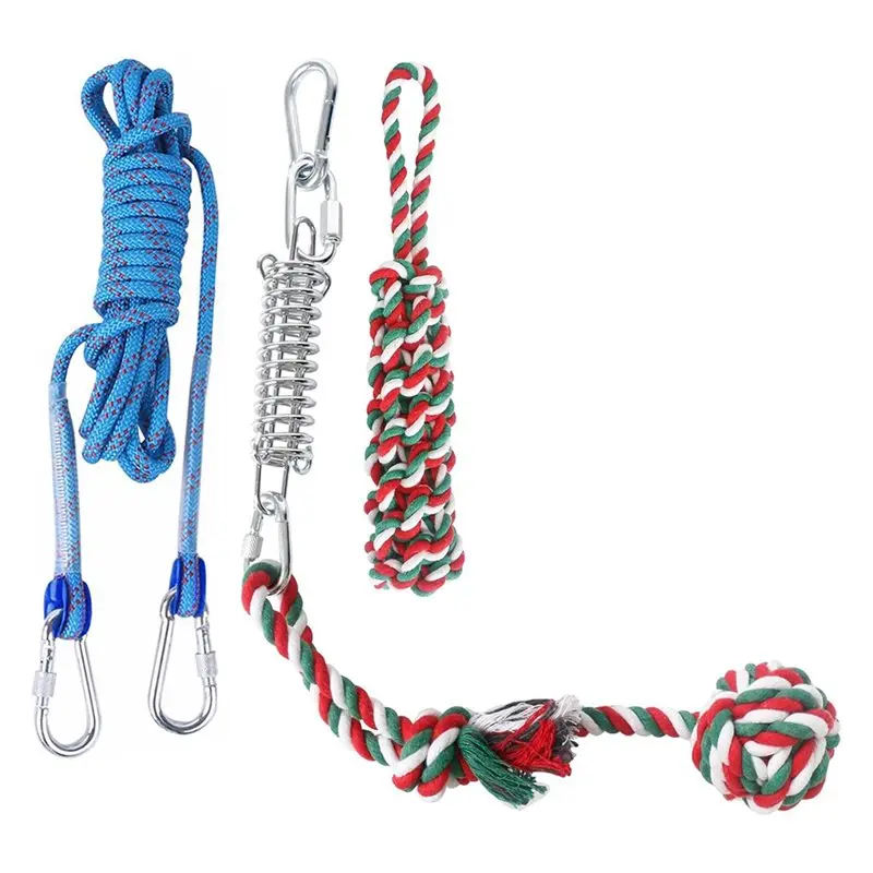 

AAAF Dog Outdoor Bungee Solo Hanging For Pitbull Small Large Aggressive Chewers, Tether Tug Of War For Exercise