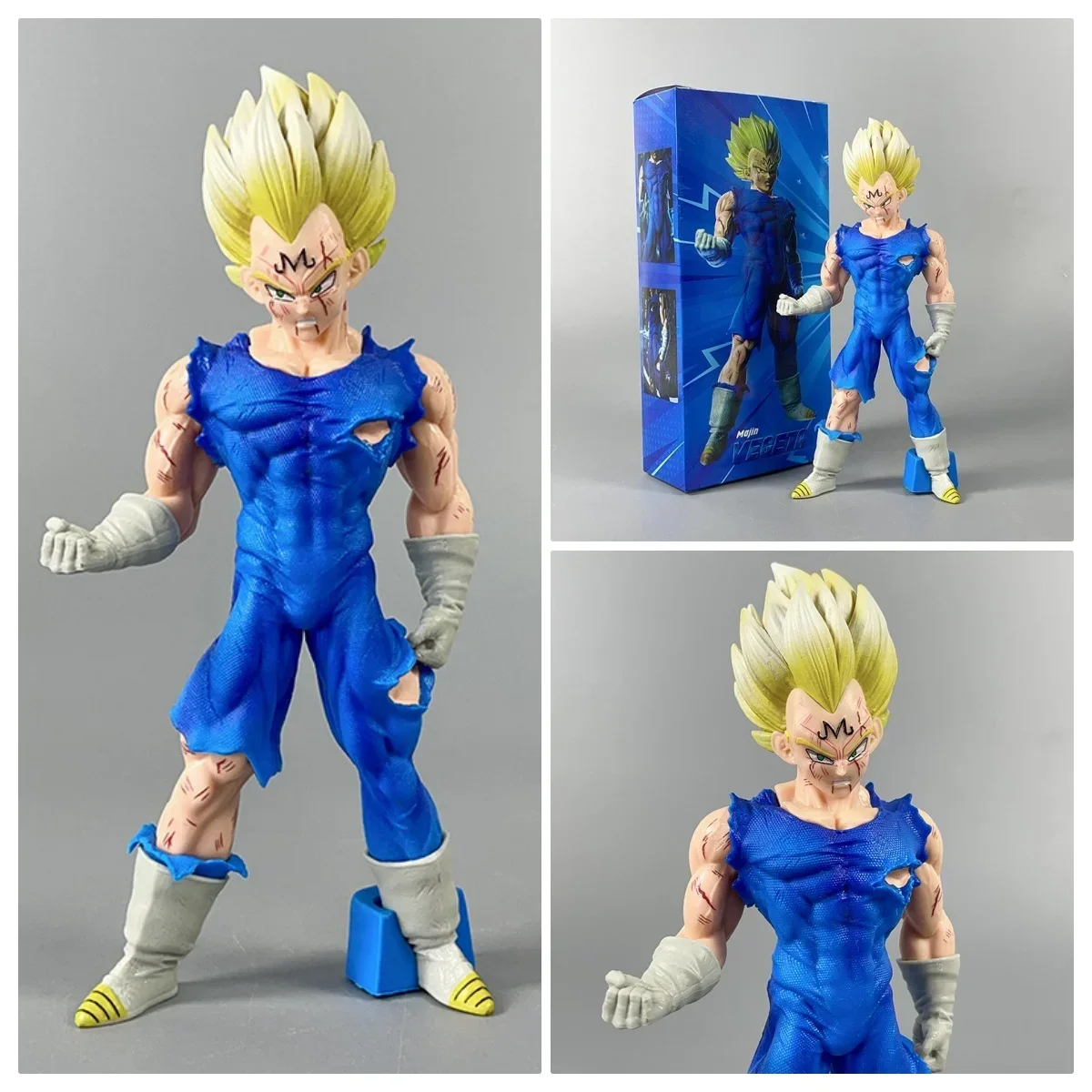 Dragon Ball Z Majin Begita muñeca Wukong hecho a mano juguete de ondas de choque Anime DBZ Super Saiyan GK serie de acción PVC modelo muñeca cumpleaños