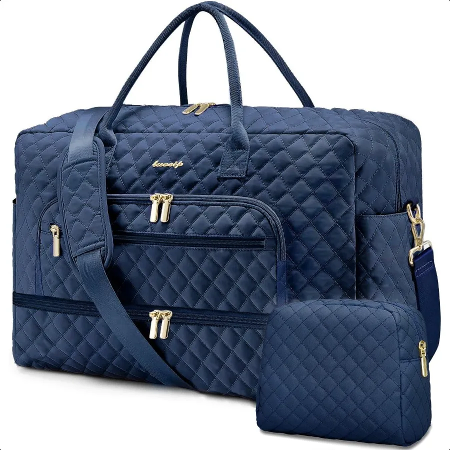 

Travel Duffle Bag Weekender for Women 38L CarryOn Overnight Bag Personal Item Bag with Shoe Compartment Wet Pocket Weekend Tote