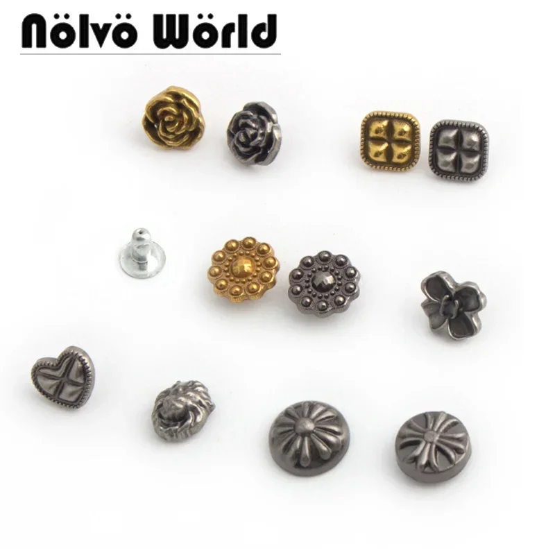 10-200pcs Metal Single Cap Rivets Studs Round Rivet for Leather Craft Hat Garments Sewing Flowers Nail Bag Decorate Accessories