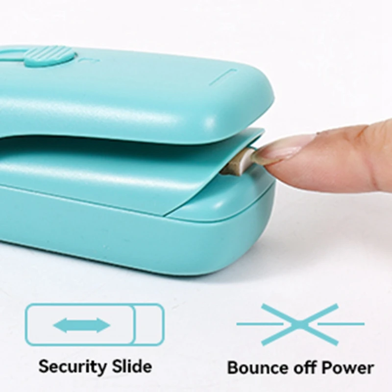 كيس صغير محمول باليد سدادة حرارية ، سدادة فراغية حرارية ، 2 في 1 ، قاطع بحبل ، كيس بلاستيكي لتخزين الطعام