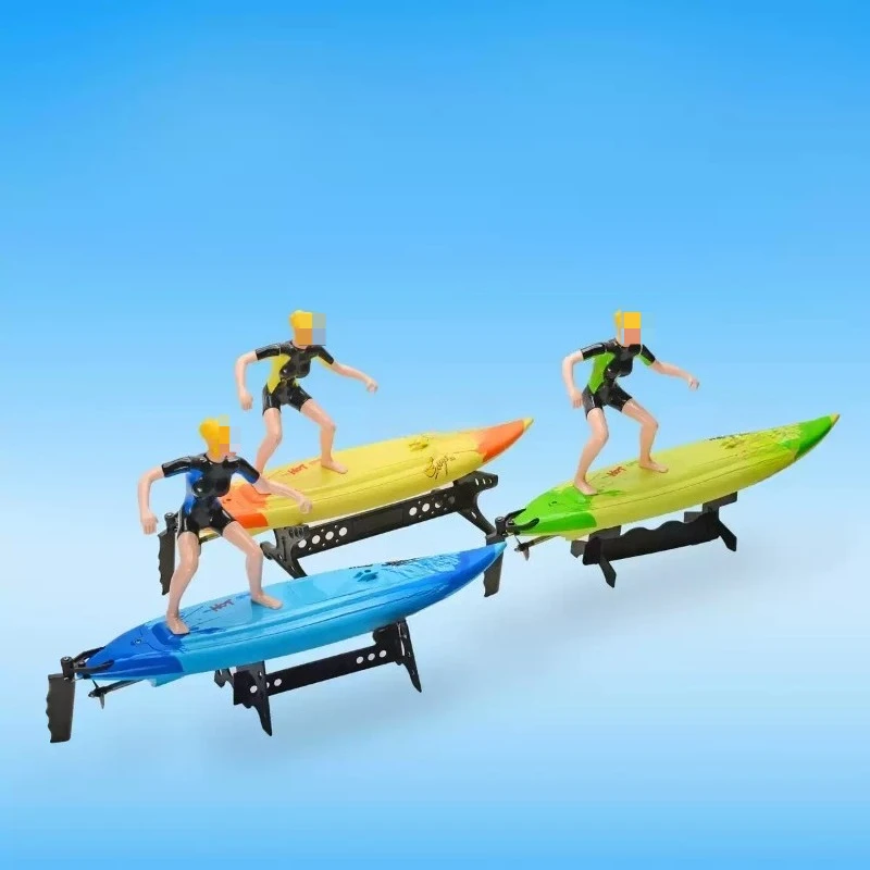 Simulated Surfboard With Surfer RC Model Remote-Controlled Surfboard With Mini Figure Includes Servo Accessories