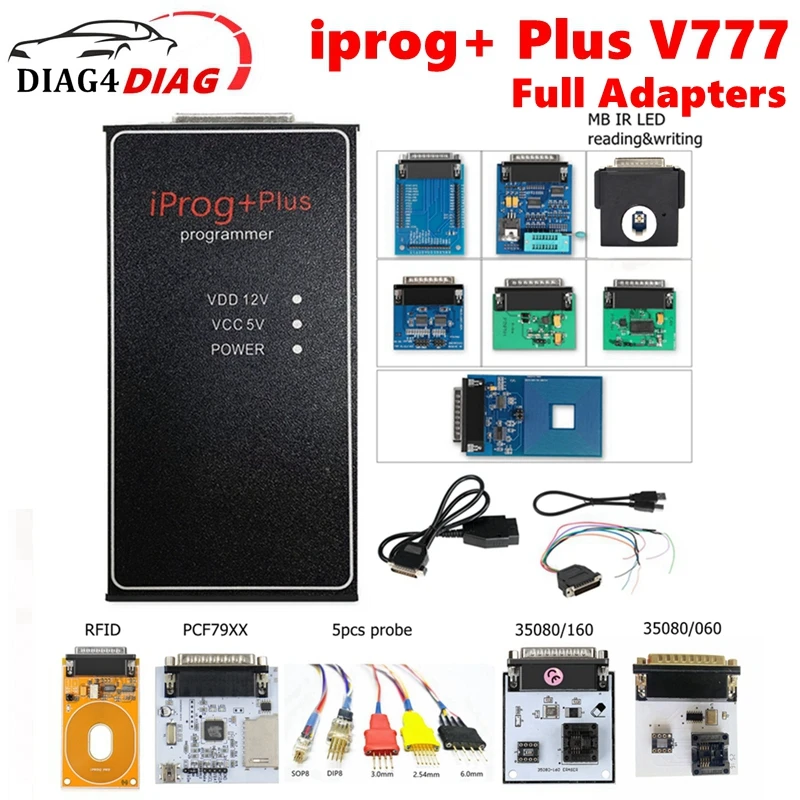 IPROG 3in1 Iprog+ PLUS V777 Support IMMO/Mileage/Airbag Carprog/Tango/Digiprog3 Diagnostic Tool