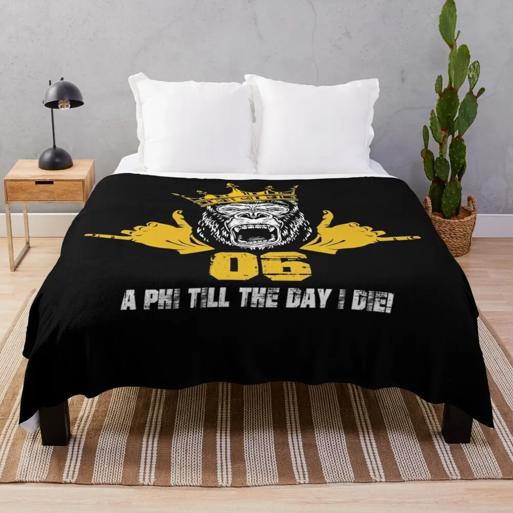 Mens Alpha 1906 Gorilla Hand Sign Phi Alpha Crown Throw Blanket Large Thin Bed linens Blankets