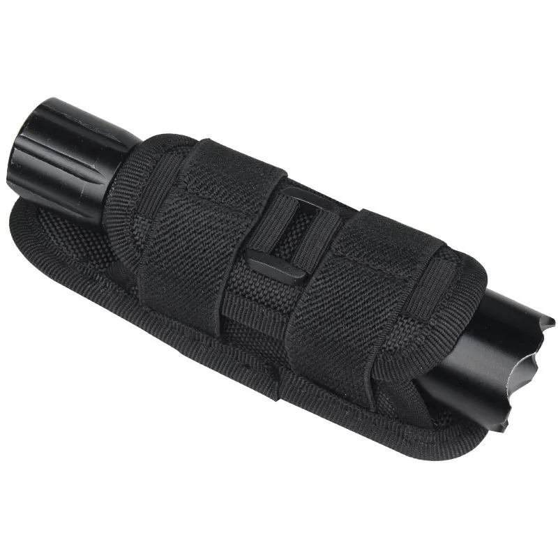 Tactical Nylon Torch Carry Case Belt Pouch 360 Degrees Rotatable Flashlight Pouch Outdoor Handing Bag Hunting Accessories