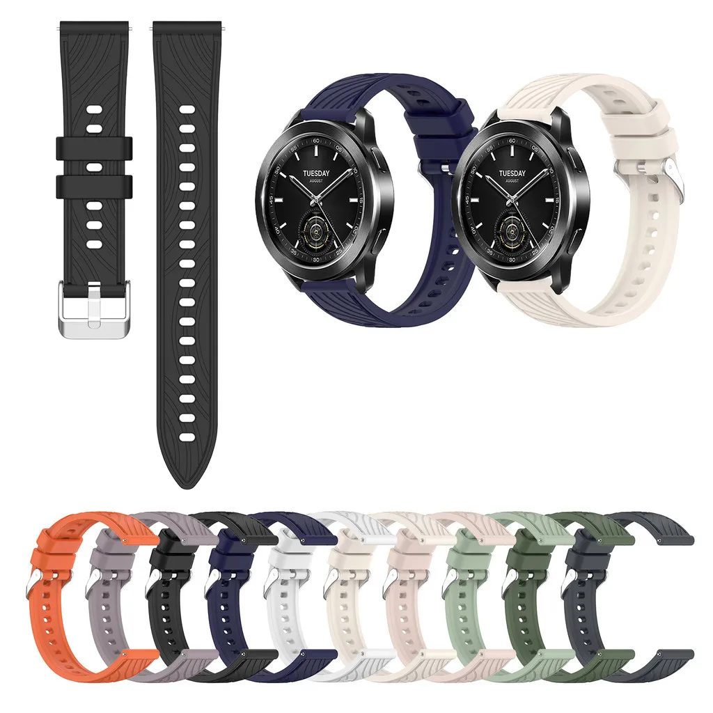 

22mm Silicone Strap for Xiaomi Watch S2 S1 Pro Active Sport Pattern Lines Bands