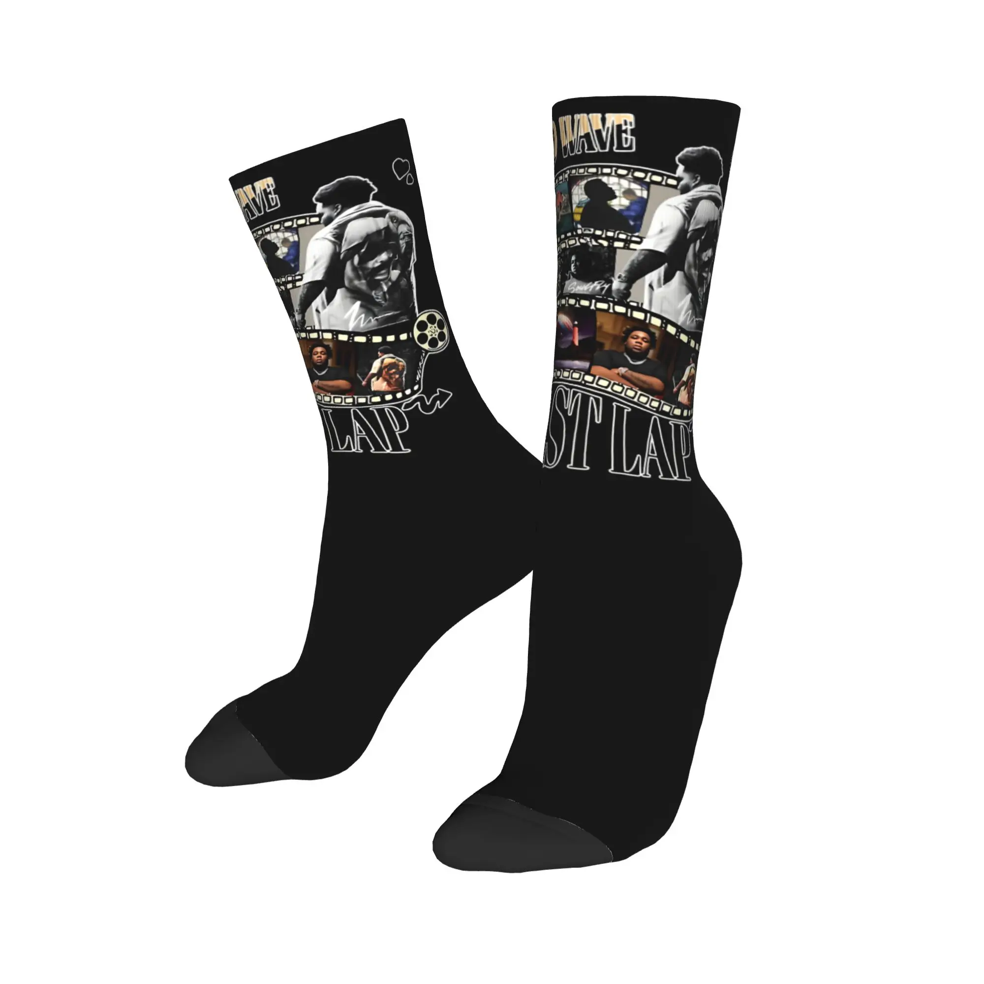 Rod Wave Hip Hop Rapper Last Lap  Socks Men Women Polyester Fashion  Socks Novelty Spring Summer Autumn Winter Middle Tube Socks
