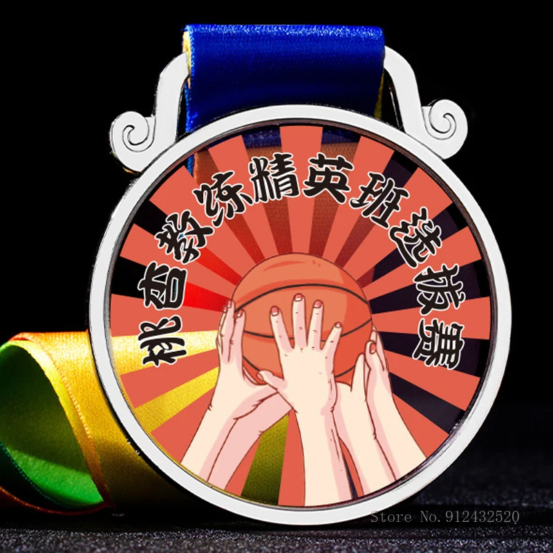 Universal Metal Marathon Medal, Acrylic UV Printing, Commemorative, Running Games, Competition Decorations for Home, Zinc Alloy