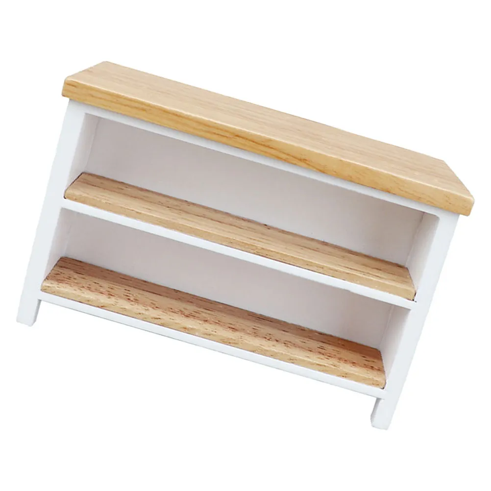 

Sturdy Miniature Wooden Desk for Dollhouse Natural Wood Tone Smooth Craftsmanship Realistic Detail Mini Furniture Decor Accent