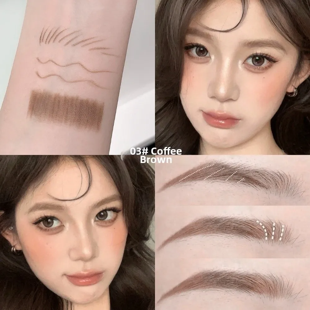 Natural Shade Dual-Ended Eyebrow Pencil Long-Lasting 6 Colors Available Eyebrow Makeup Pencil Retractable with Brush
