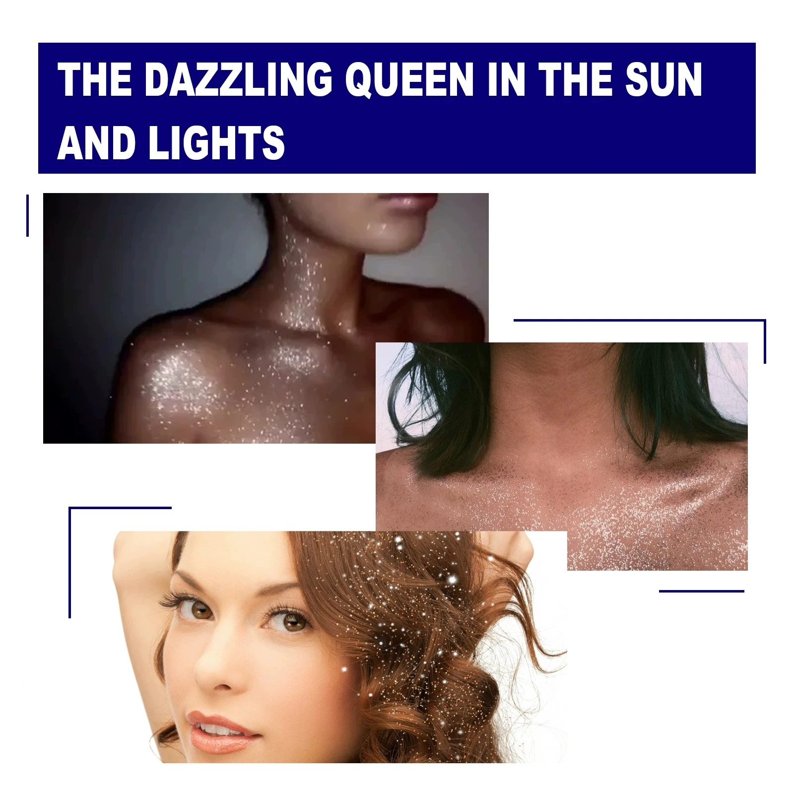 تسليط الضوء على رذاذ الرش للشعر والملابس، لمسة نهائية لامعة مثالية لحفلات الهالوين والنوادي الليلية ذات تأثير لامع