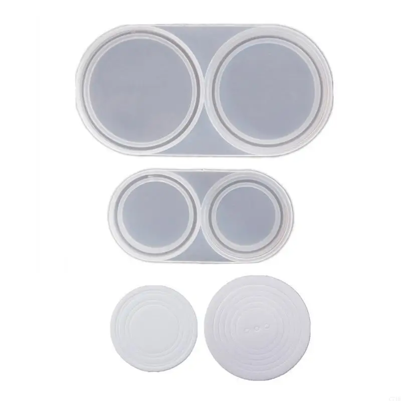  Coin Storage Box Epoxy Mould Flexible Coin Capsules Resin Mold with Foam Gasket Coin Storage Box Mould Craft Tools