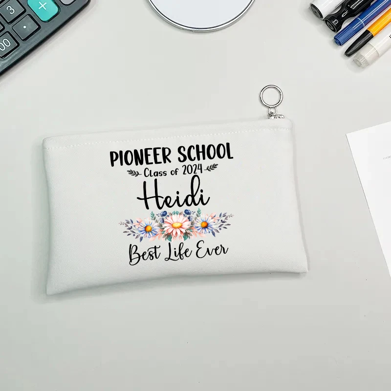 Pen Bag JW Pioneer School Gift Bag Escuela Para Precursores Eng/Spa Customizeable Name Canvas Pencil Bag Dropshipping