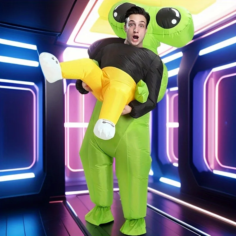 بدلة قابلة للنفخ لطيفة للغاية وممتعة، زي دمية كرتونية قابلة للنفخ، لعب الأدوار في الهالوين وعيد الميلاد #1