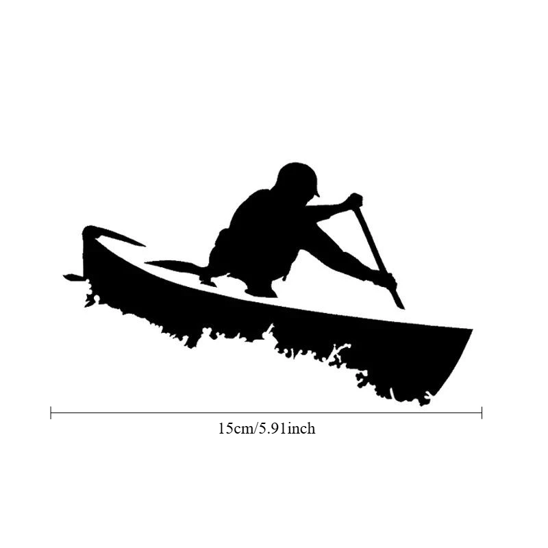 Cute Canoe Car Sticker Creative Waterproof Vinyl Decals Car Accessories Fit for Multiple Vehicle Models Decor