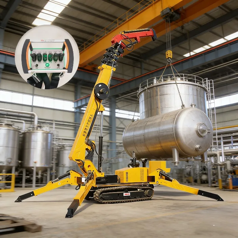 Popular Construction Companies Ccmie 3 Ton Lifting Capacity 9.63m Max Lift Height Architecture Spider Crane High Efficiency
