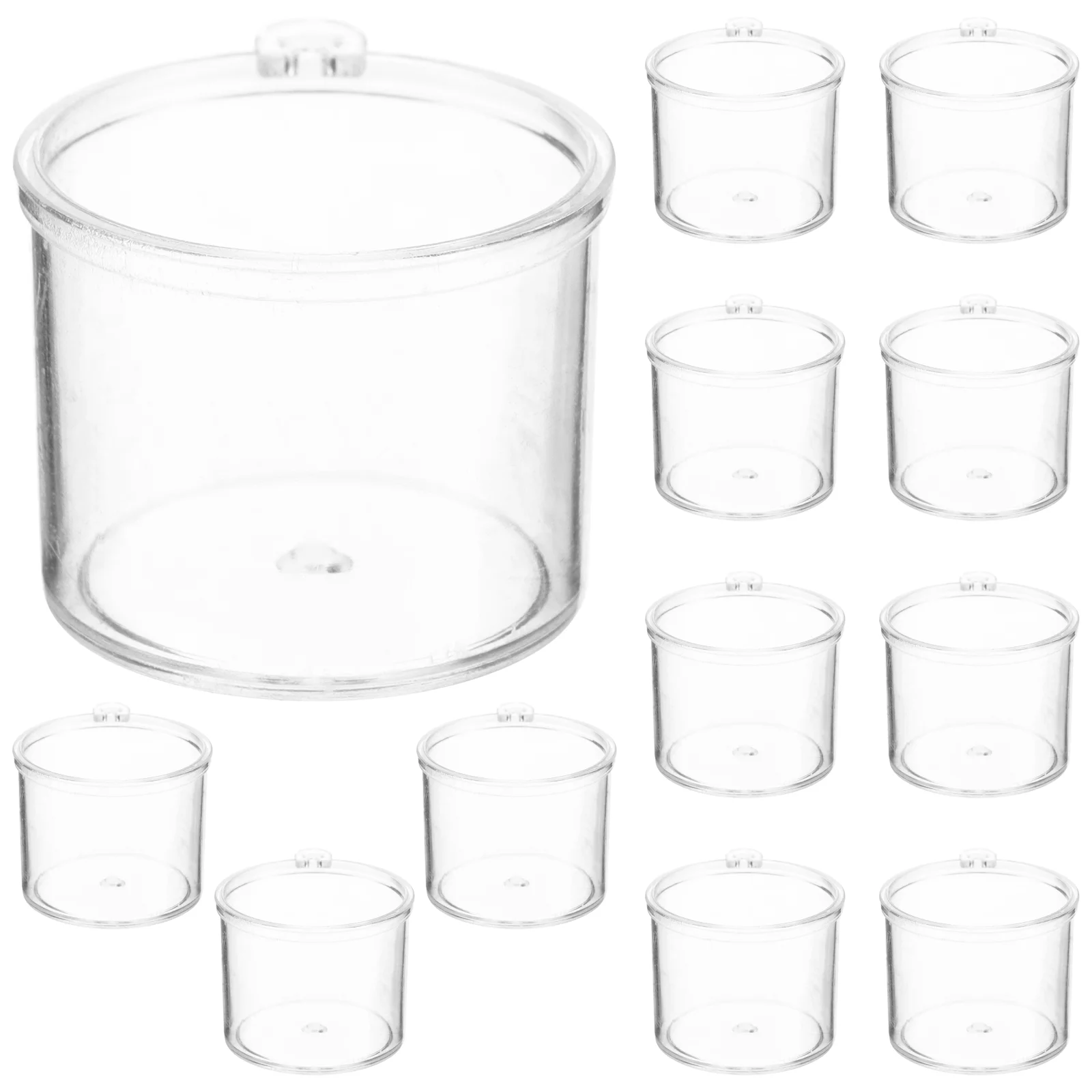 

20 Pcs Mini Mousse Cup House Miniature Drink Clear Dollhouse Tea Milk Drinkware Plastic Tiny