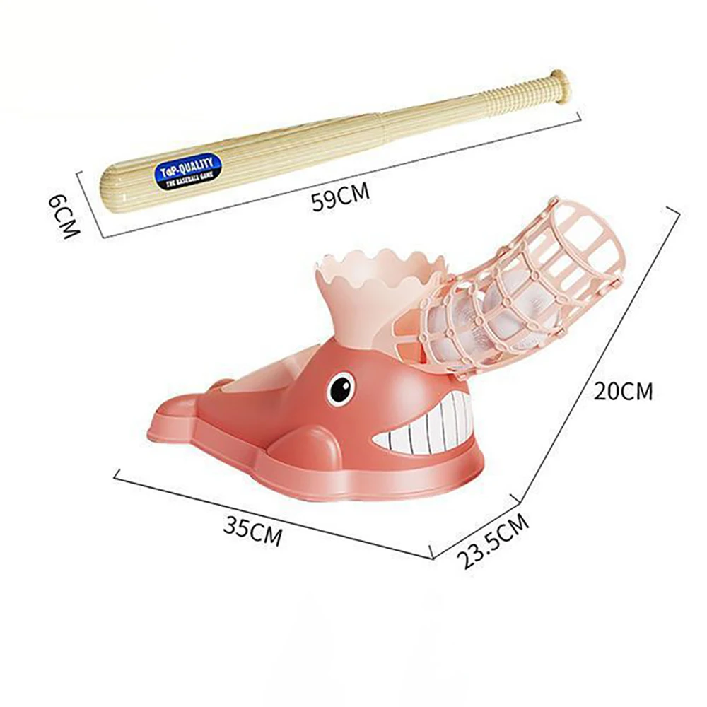เด็กกลางแจ้ง Pitching Machine เบสบอล Catapult อัตโนมัติ Ball Machine ของเล่นแร็กเก็ตปฏิสัมพันธ์ระหว่างพ่อแม่และลูกเกมสนุกของขวัญ