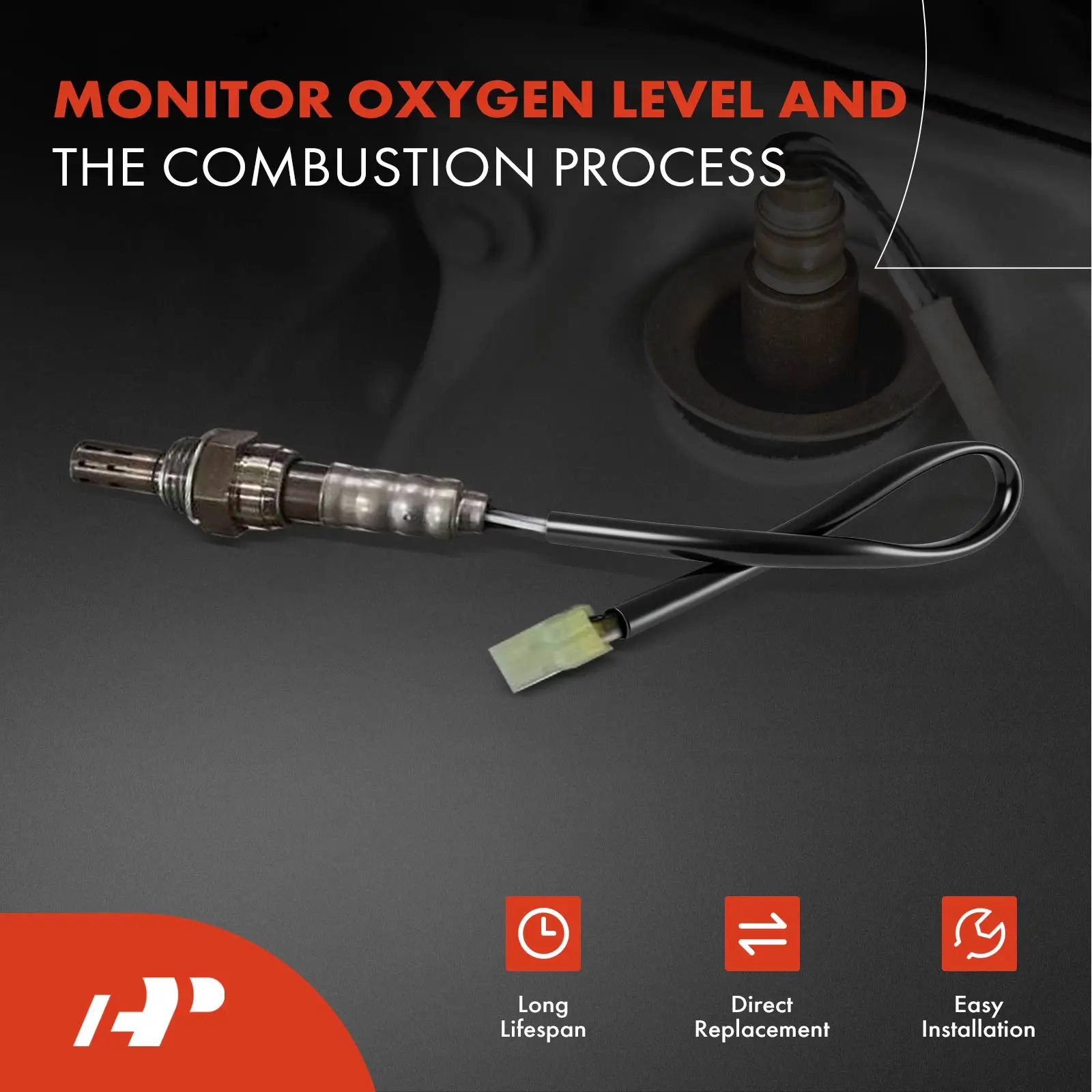 A-Premium O2 Oxygen Sensor with 4-Blades Rectangle for Yamaha YW125 Zuma 125 2009-2015