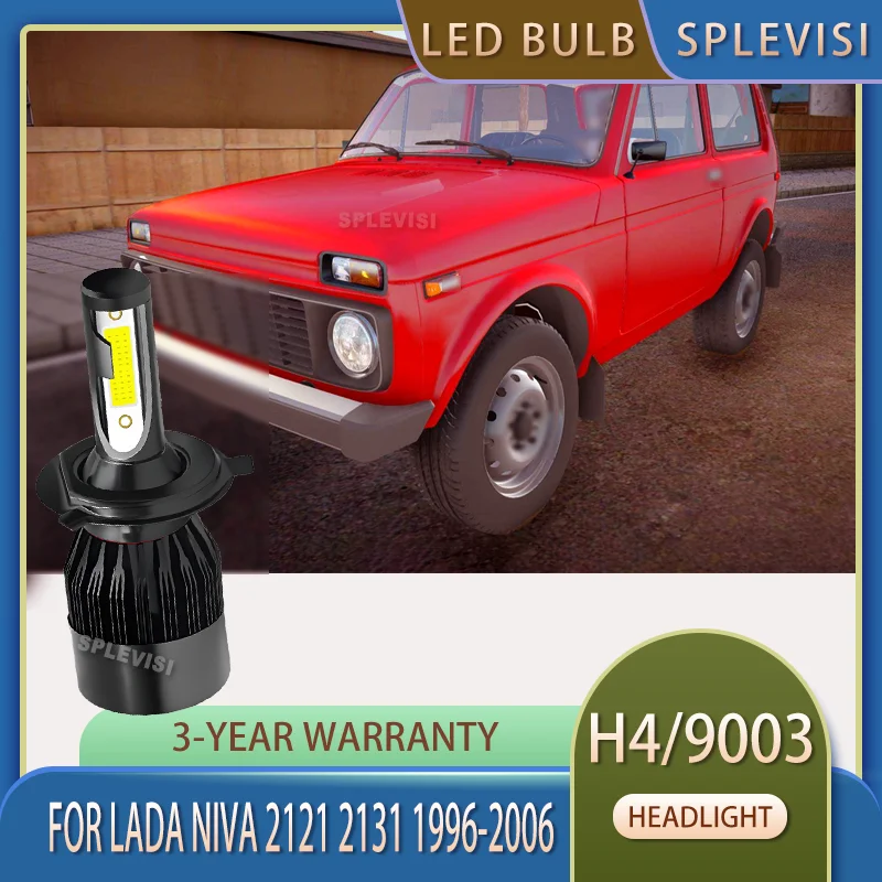 

2pcs 12v 60W Improve Your Night Vision with 6000K Cool White LED Bulbs For LADA NIVA 2121 2131 1996 1997 1998 1999 2000-2006