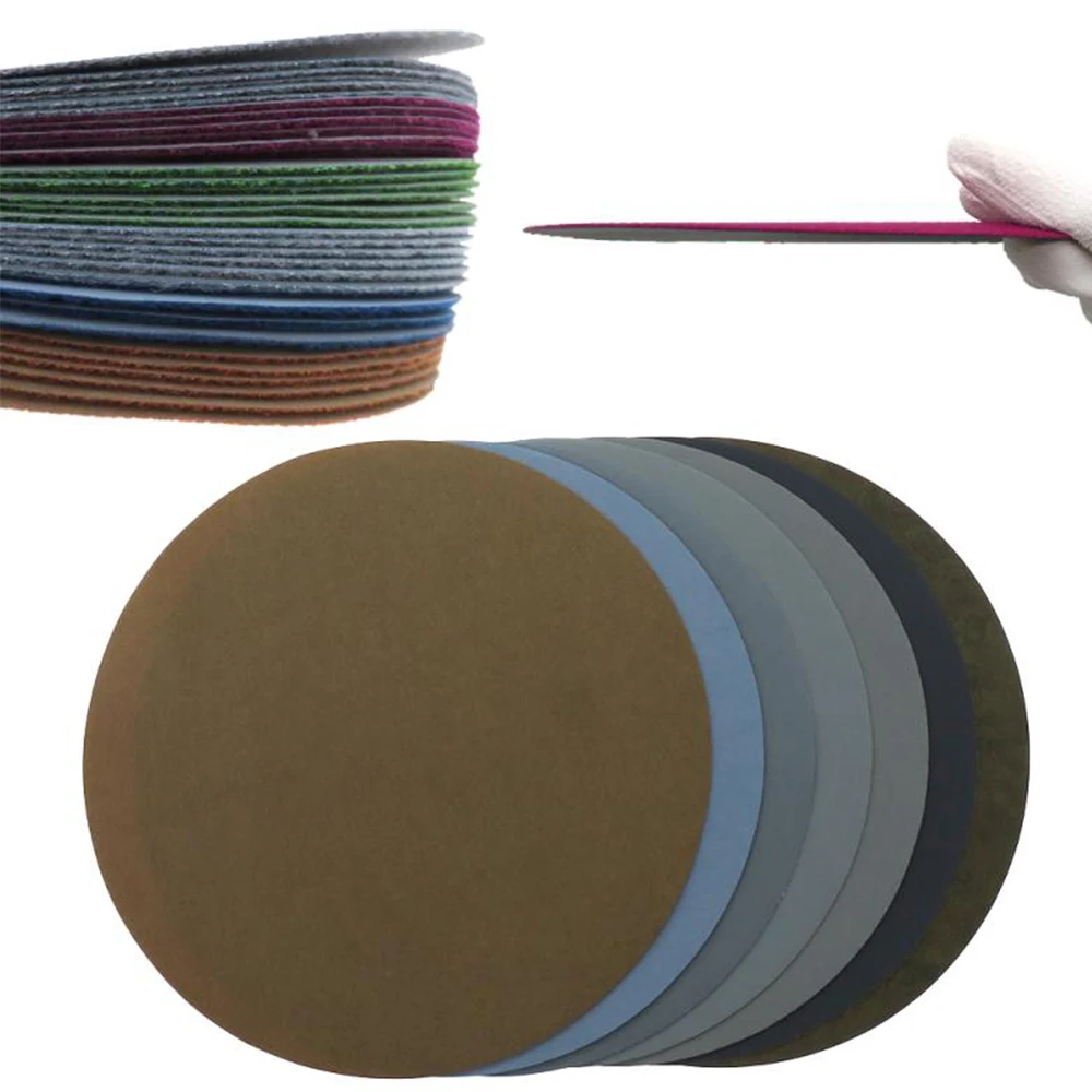1-100Pcs 8-Inch 200MM Plush Disc Water Sandpaper 1500 #-10000 # Automotive Repair Furniture Jewelry Polishing Wet Grinding Tool