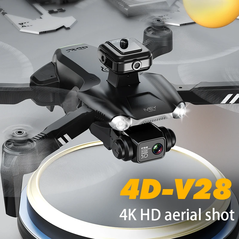 

V28 New WIFI FPV Drone with Wide Angle HD 4K/1080P Camera 360° Obstacle Avoidance RC Foldable Quadcopter Drones Kid Gift Toys