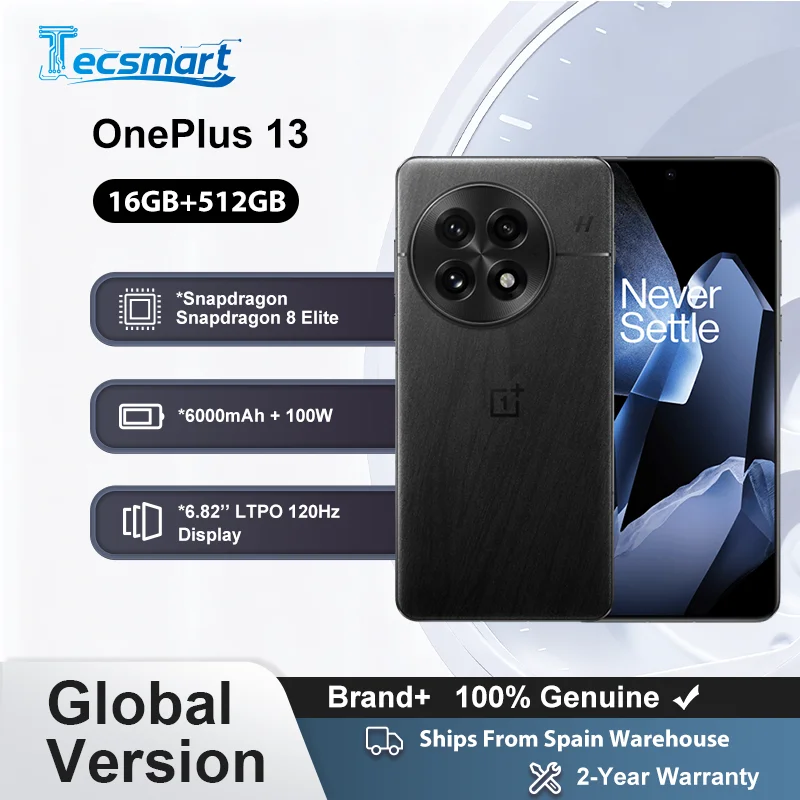 Immagine di Smartphone - OnePlus 13, 16GB+512GB Snapdragon 8 Elite 100W SUPERVOOC 4K Dolby Vision Display da 6,82 pollici Telecamera IP69 50MP
