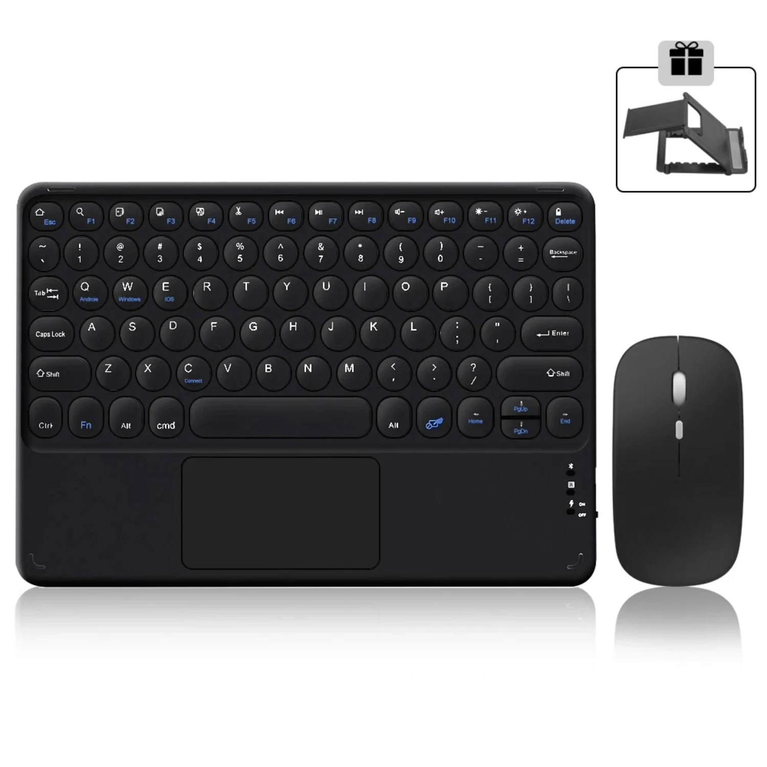 Ergonomic Wireless Keyboard and Mouse Combo for Tablet Android IOS Windows, Seamless Connectivity and Comfortable Typing and Nav