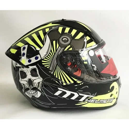 Mt Helmet Mt Stinger Viking A3 Gloss Black Yellow- L