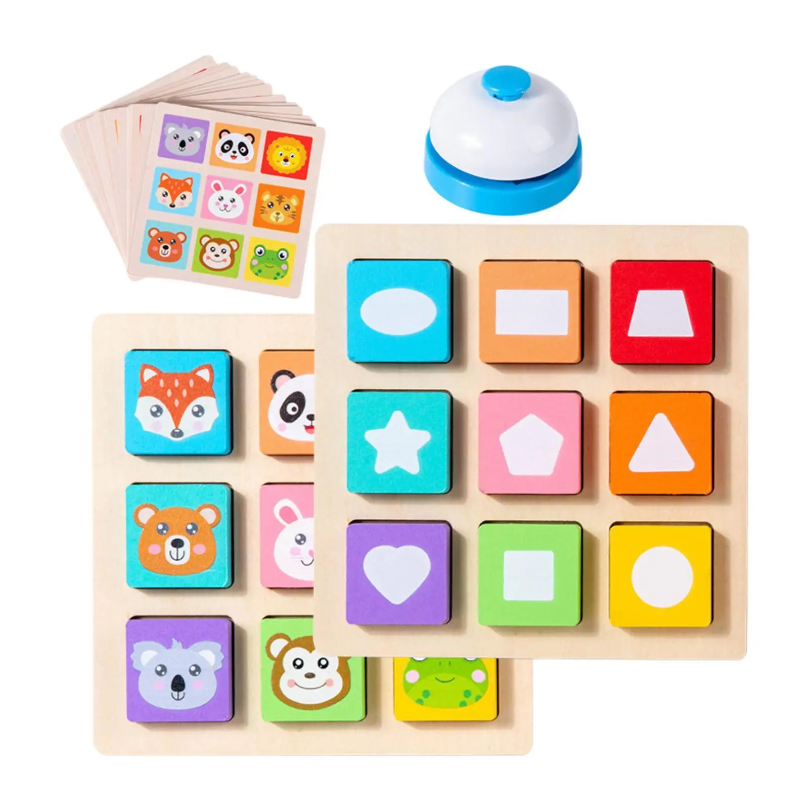 Juguete de juego de mesa a juego de colores con forma de rompecabezas de madera para niños y niñas