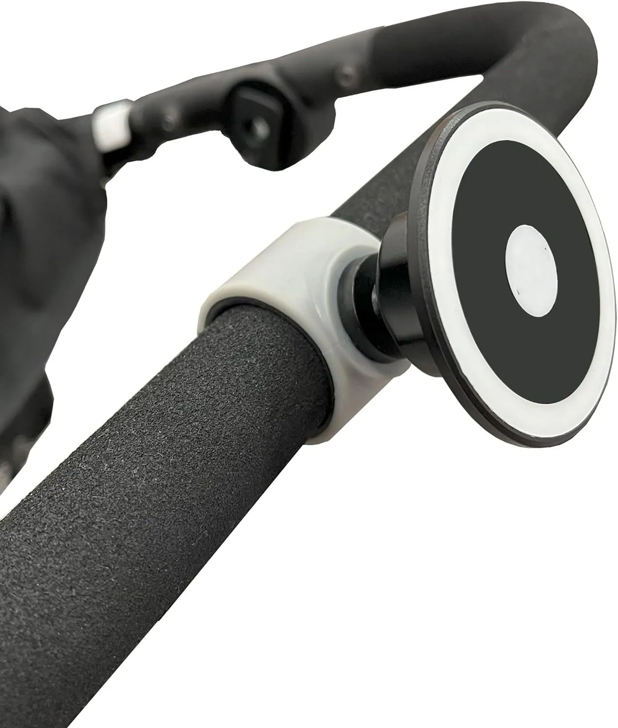 

Magnetic iPhone Holder for Stroller Stationary Bike(Compatible with Peloton)Shopping Cart Compatible with MagSafe on iPhones 15