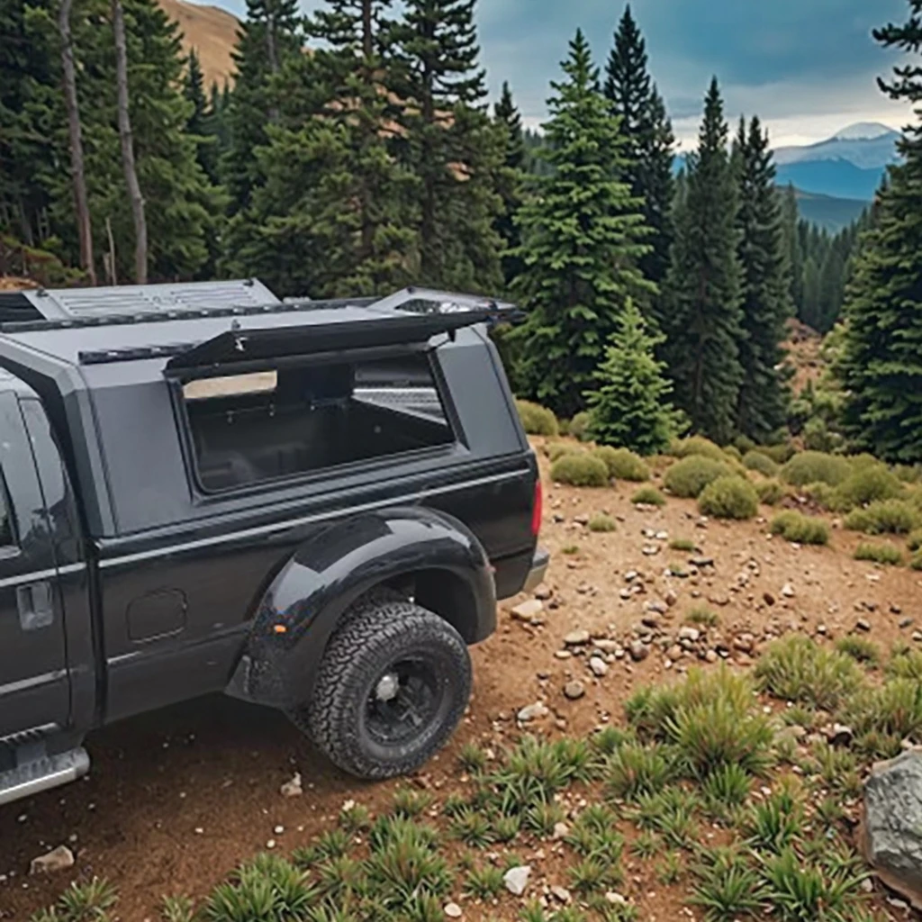 

Premium Aluminum Alloy Hardtop Cover for Ford Ranger Maverick Folding Waterproof Locking Tailbox Included No-Drill Installation