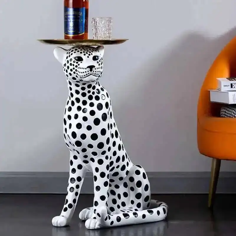 

Home Decor Leopard Statue Nightstands Bedroom Nordic Modern Organizers Simple Nightstand Design Mobile Muebles Bedroom Furniture