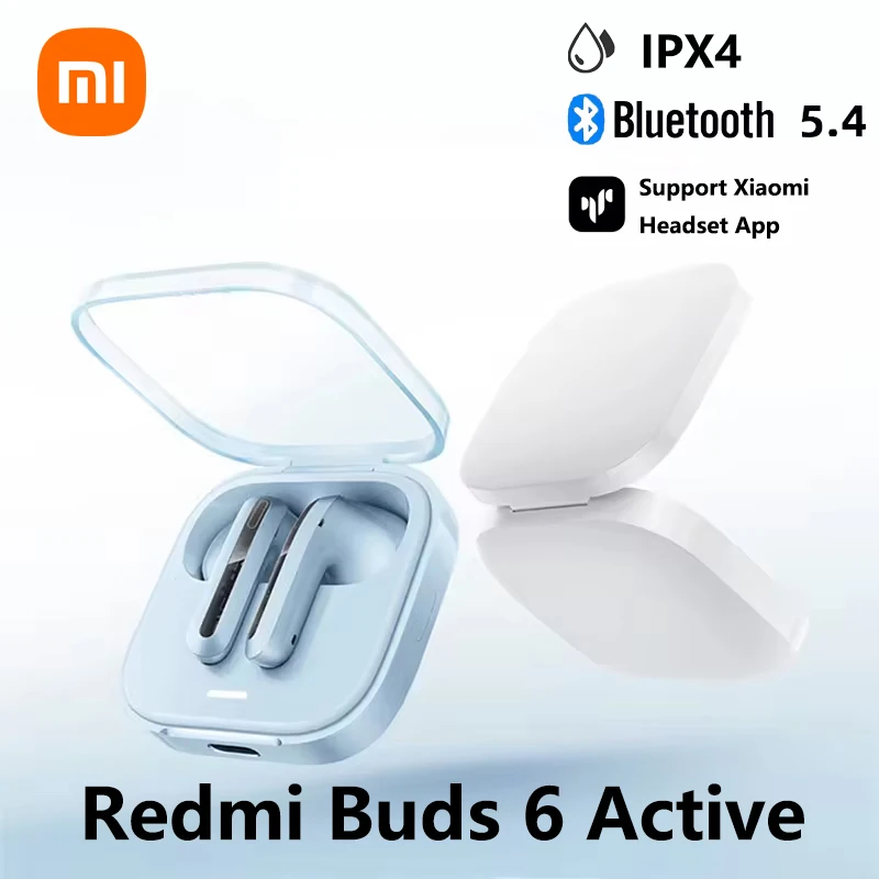 World Premiere Xiaomi Redmi buds 6 active Earphone Clear voice call 30 Hours long battery life Bluetooth 5.4 Type-C headset